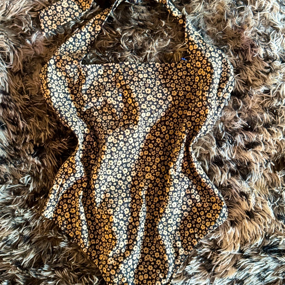 Free People Women’s Floral Halter Top Body Suit Size M​